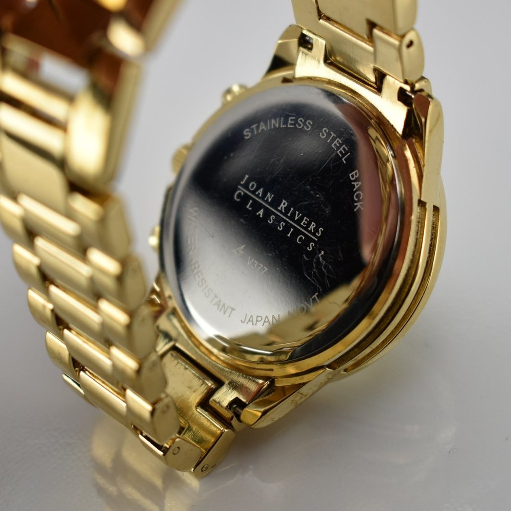 Joan Rivers Men Watch Classics Collection Gold Tone - Picture 6 of 8